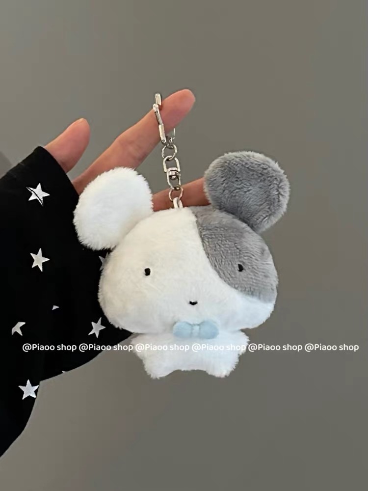 蝴蝶結呆呆鼠毛絨掛件