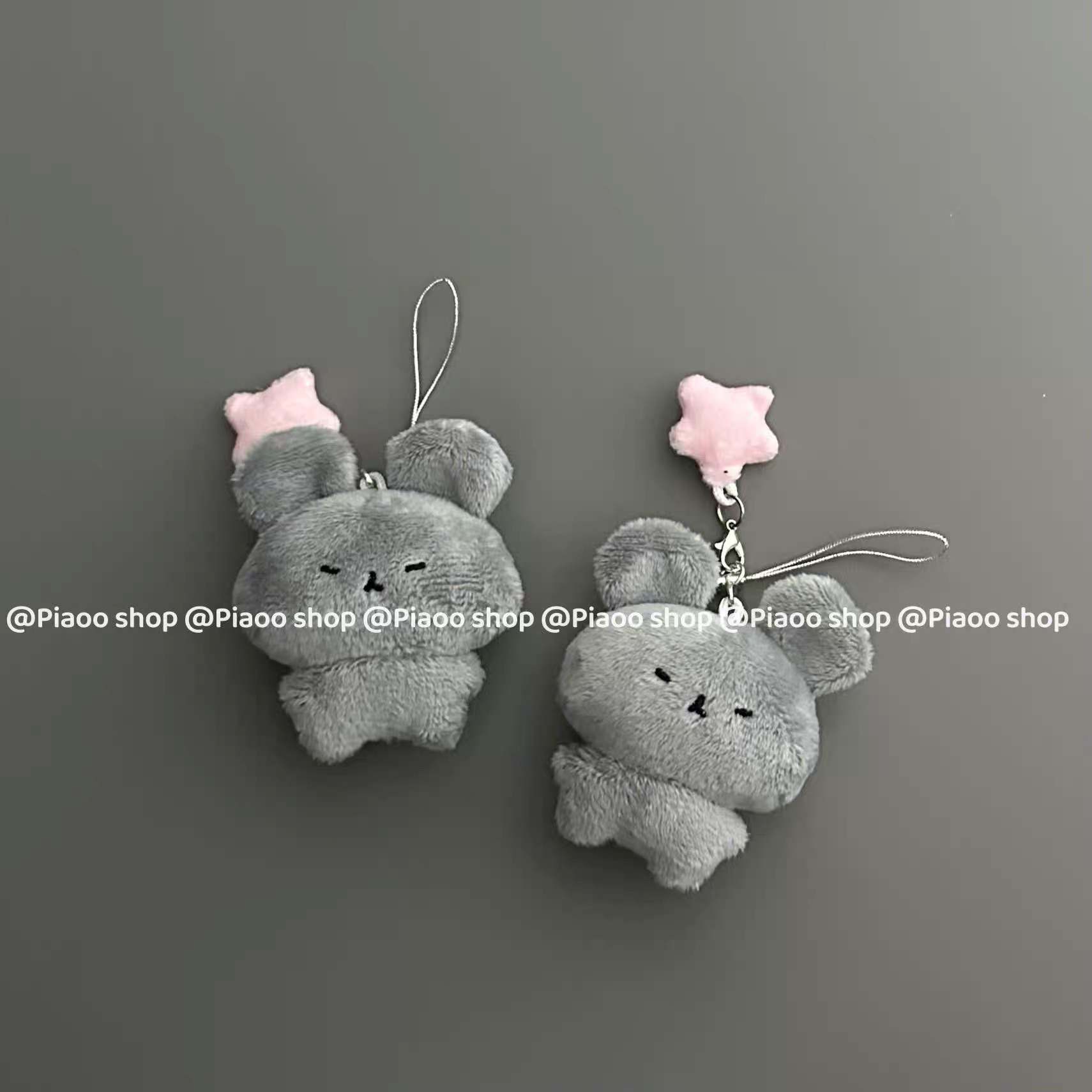 森氣小灰鼠毛絨掛件