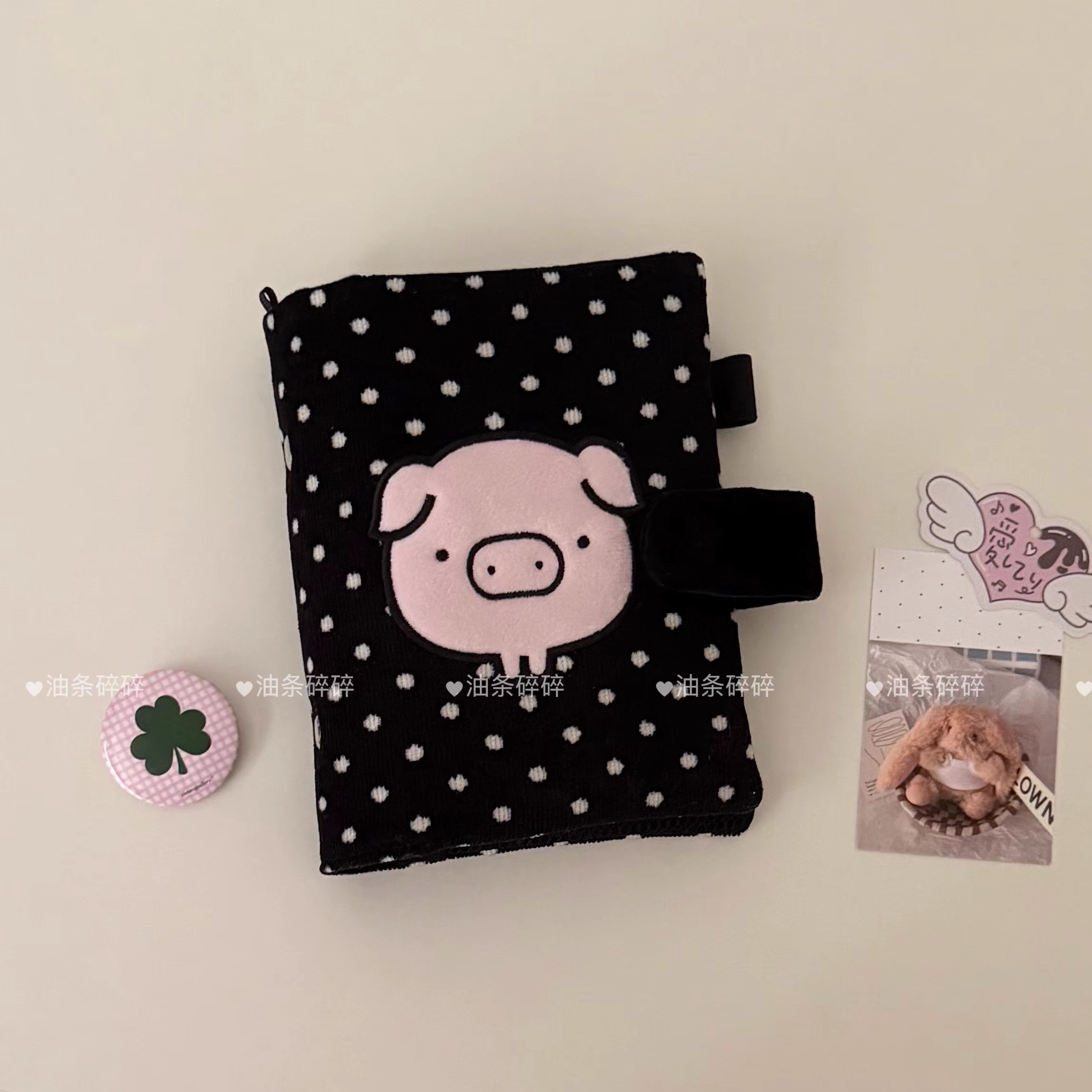 New🌷 豬豬波點燈芯絨a7活頁殼