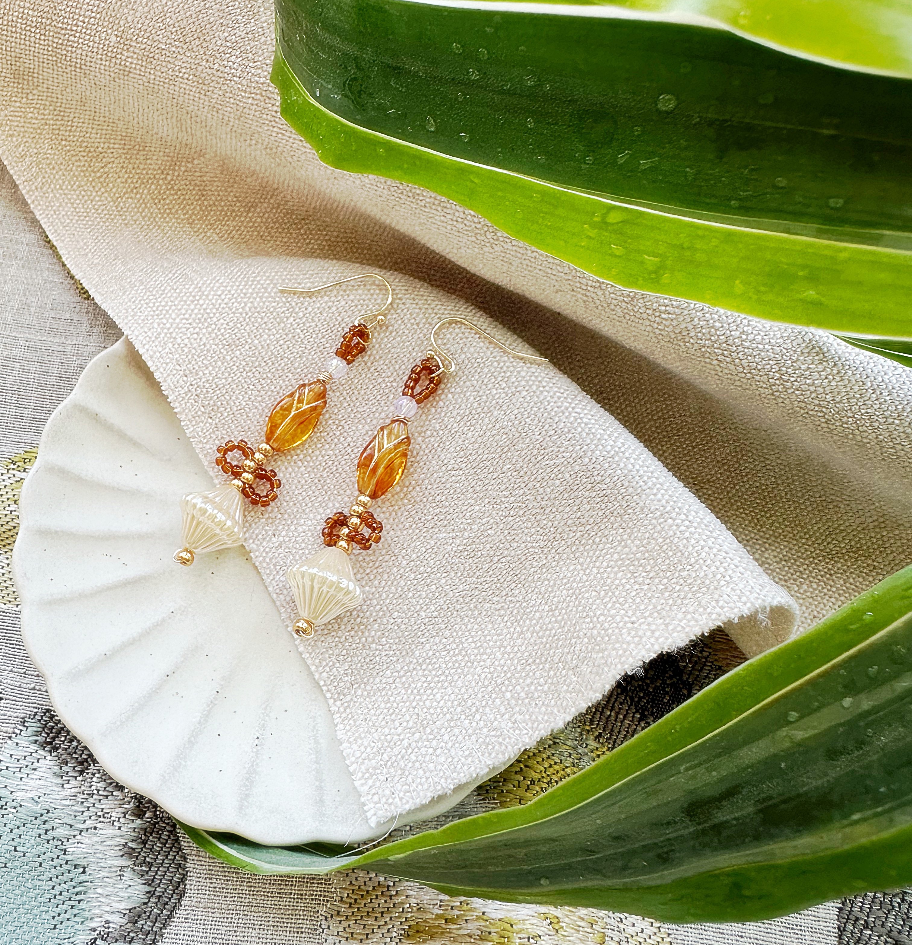 奶茶系列 – 蜂蜜奶茶耳環
