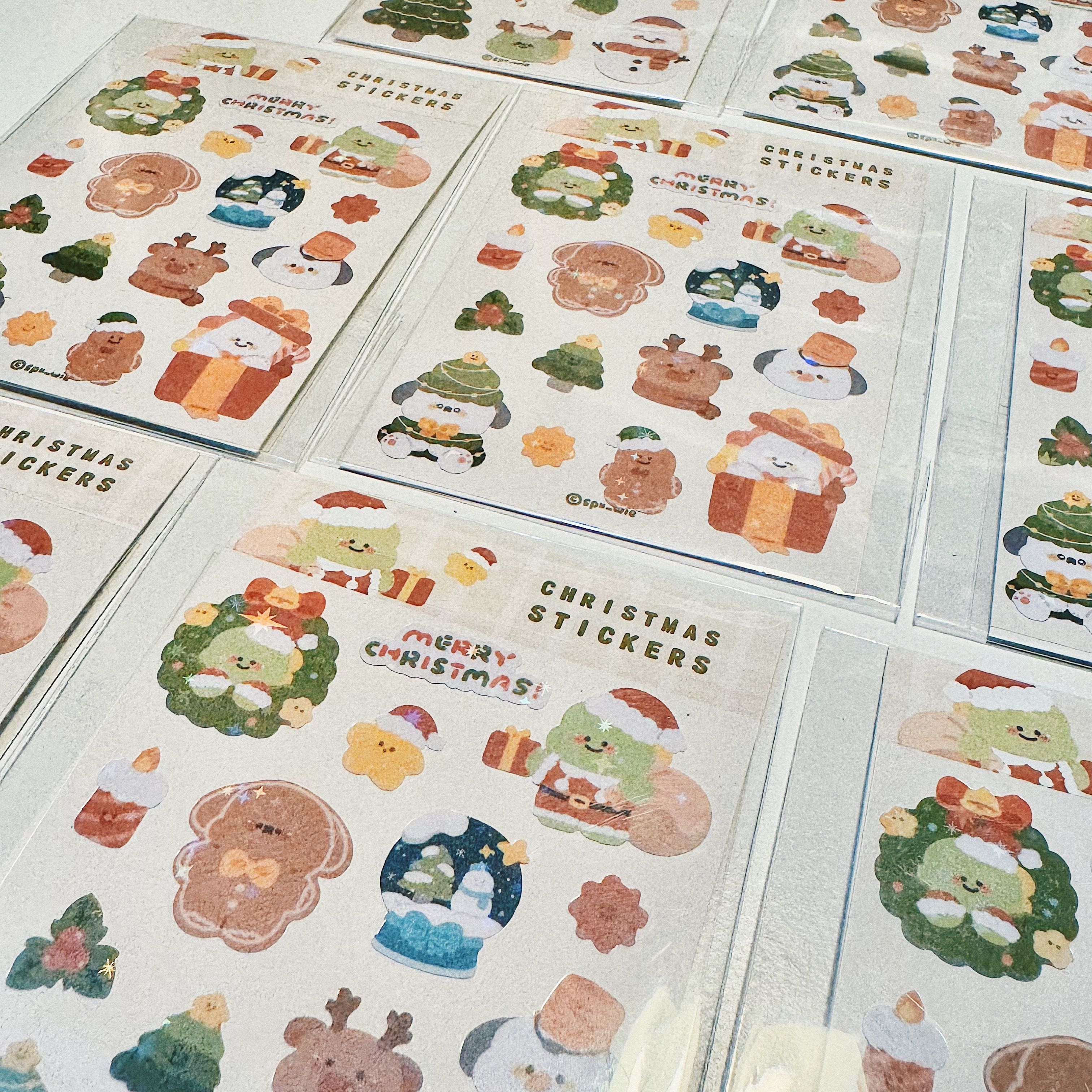 維尼有畫想說✨｜聖誕節限定咕卡貼紙 .ᐟ