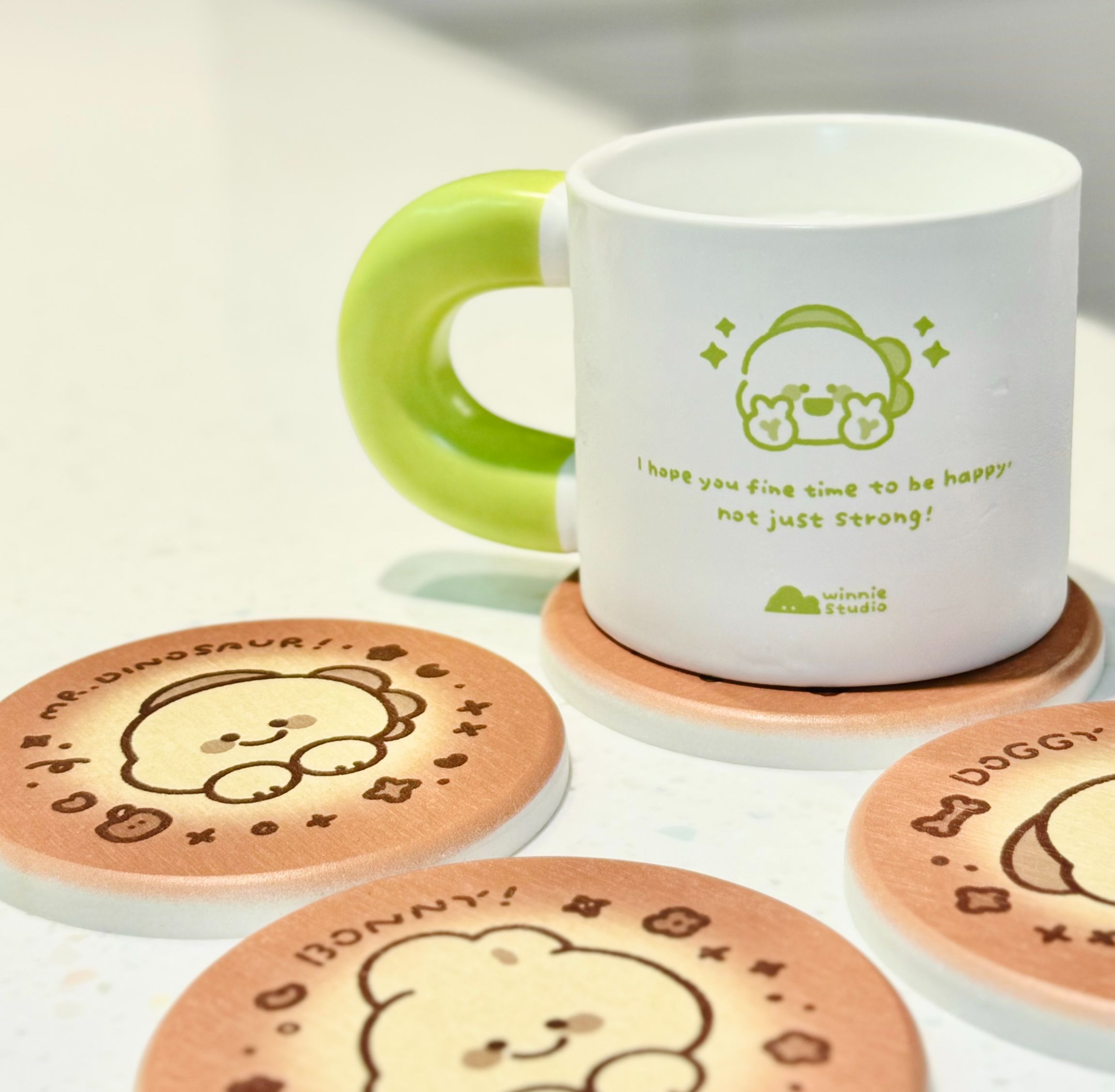 維尼有畫想說✨｜餅乾硅藻土杯墊 .ᐟ