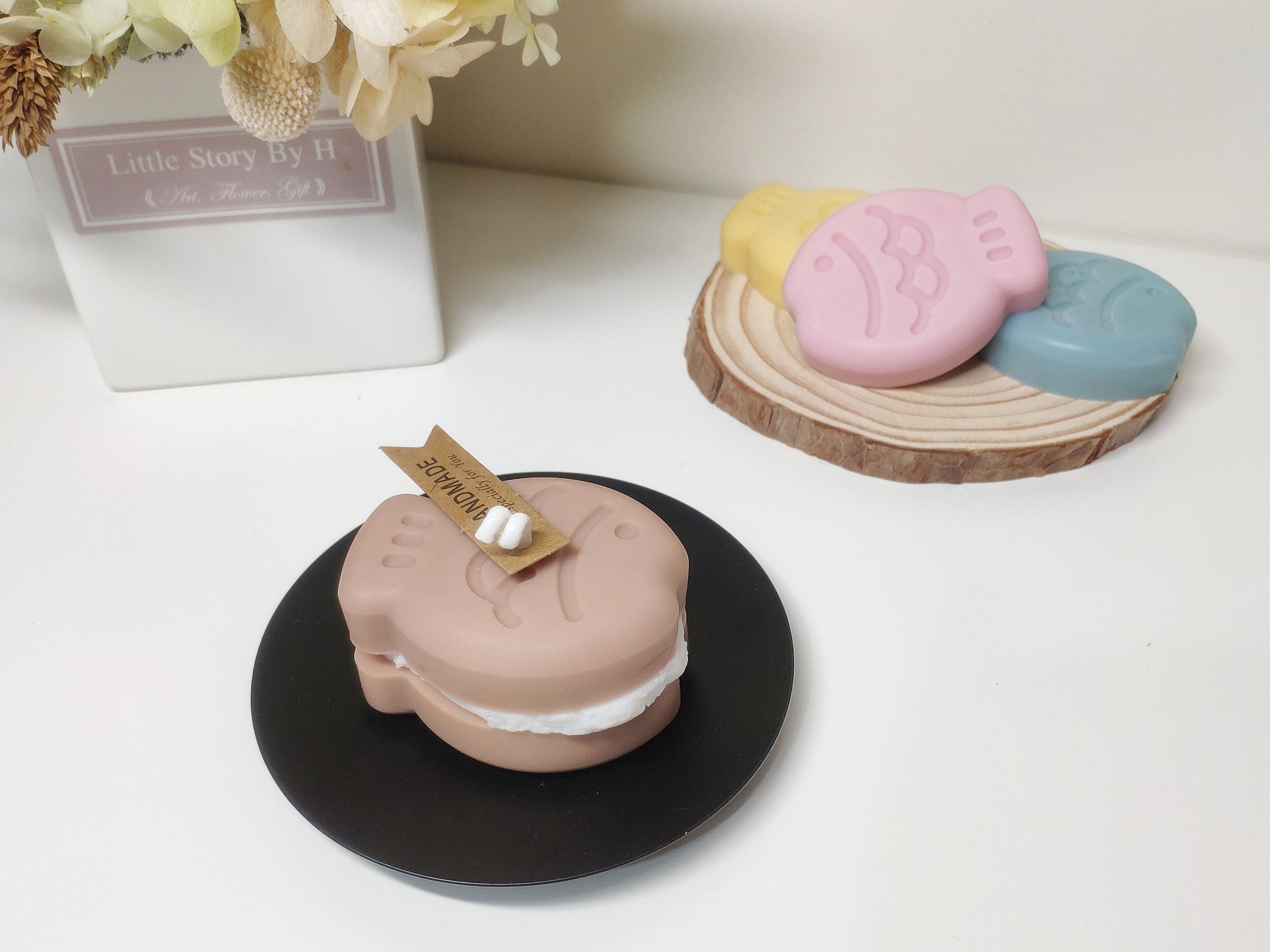 造型香氛蠟-雙面鯛魚燒65g