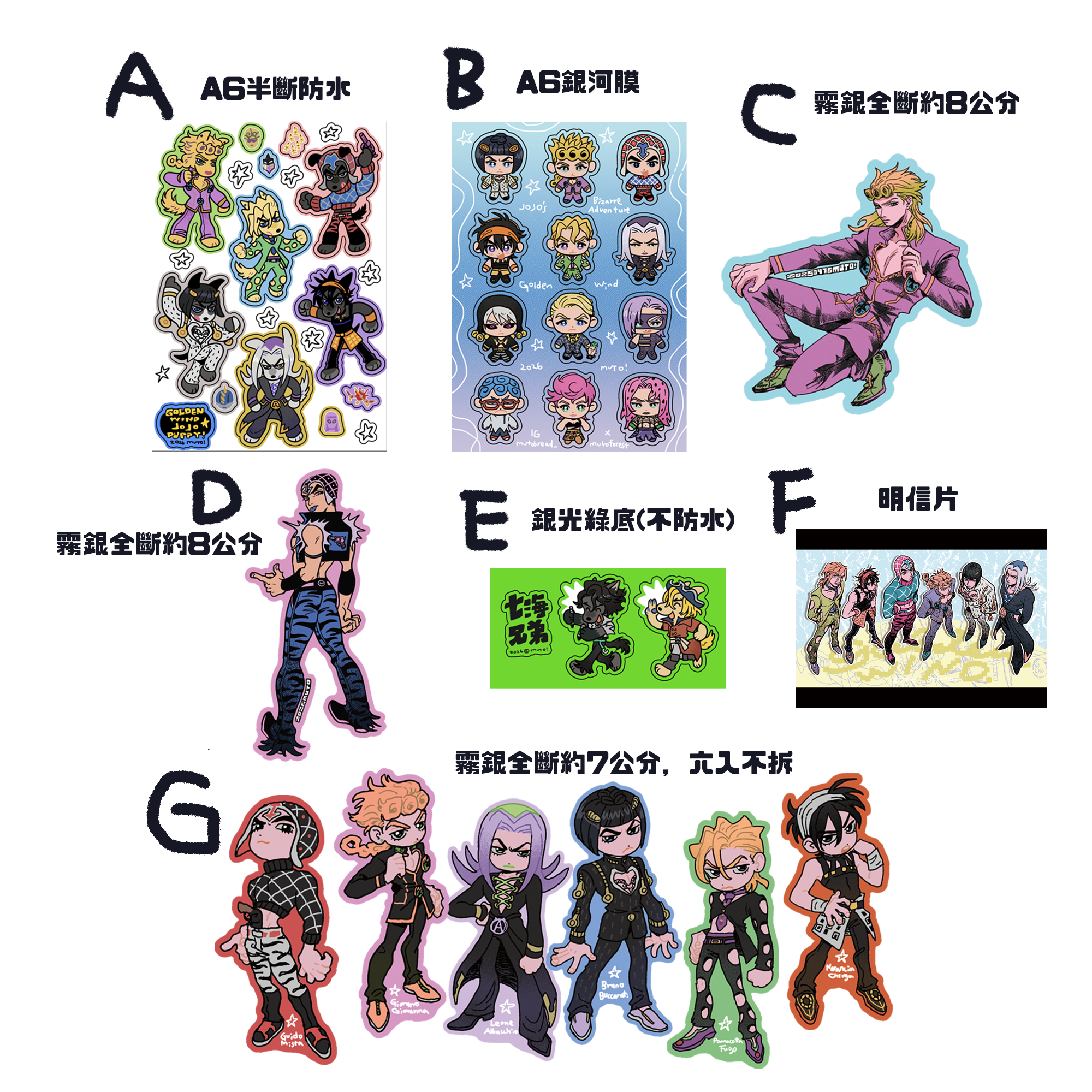 [貼紙]JOJO新品