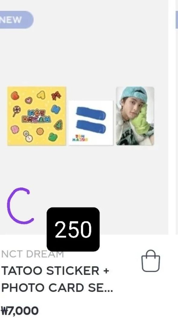 紋身貼附小卡 （CANDY 周邊）