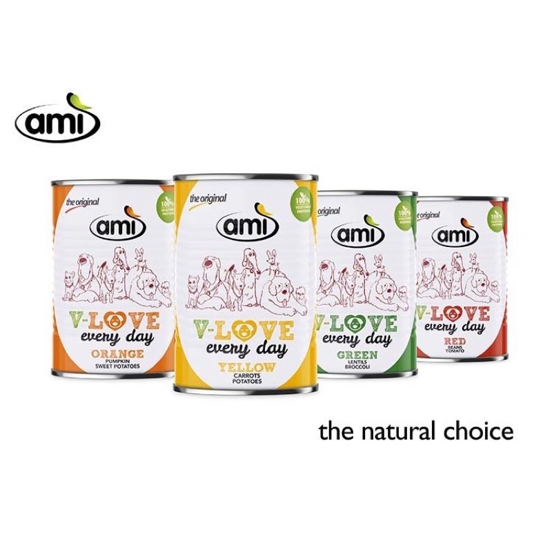 AMI Dog 阿米狗罐頭400g（橘）蔬食-南瓜地瓜_純素寵物食品_ 素食狗罐頭飼料