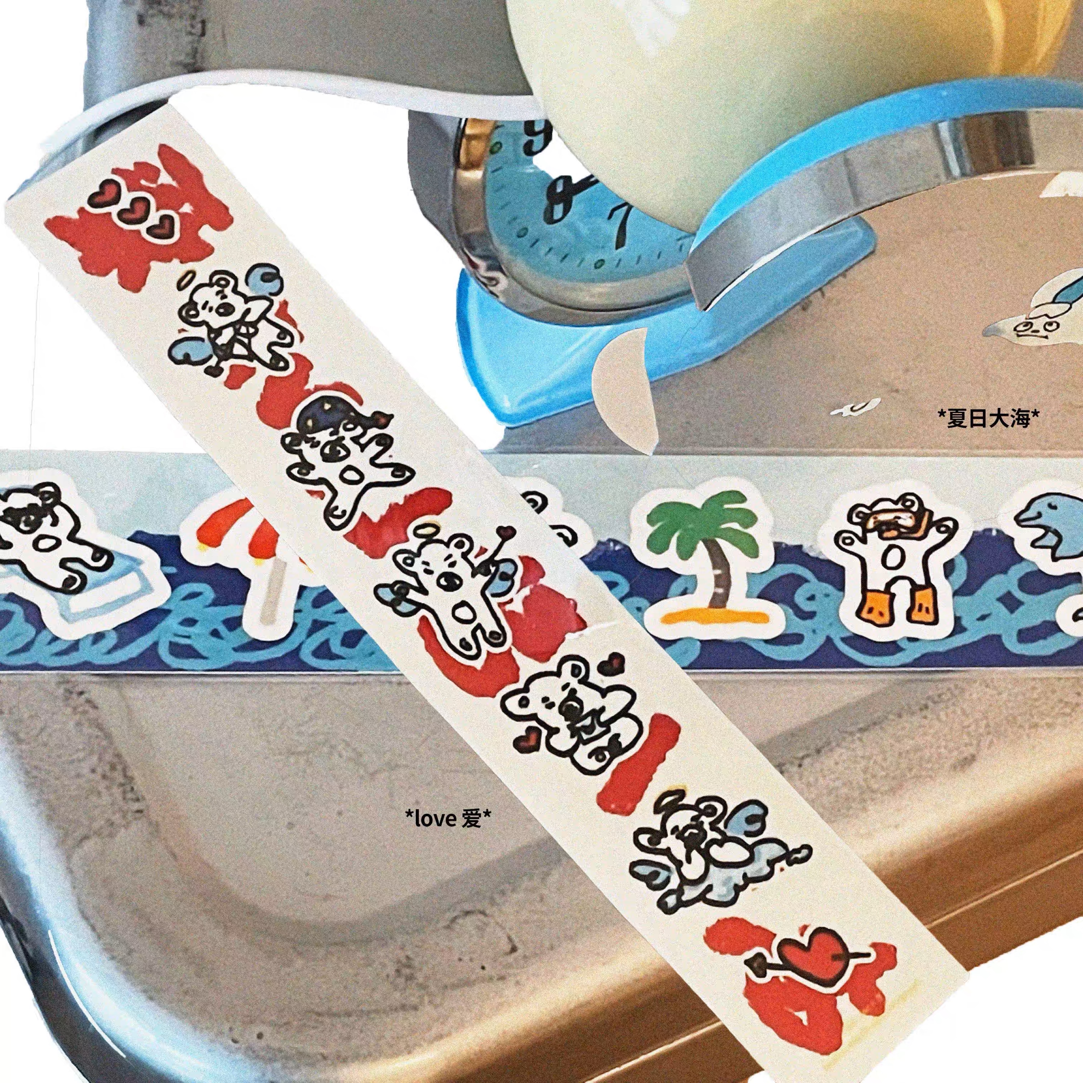Koong0 *夏日海邊 *love愛 紋身貼紙