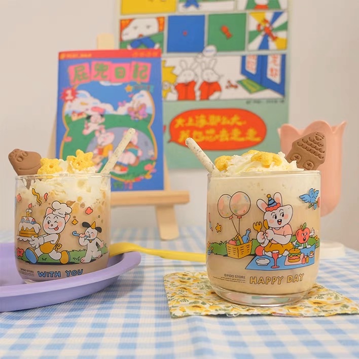 PIDO STORE 生日野餐杯2個一組（贈貼紙+卡片