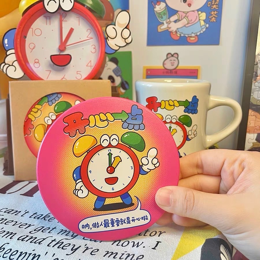 PIDO STORE開心一點陶瓷吸水杯墊