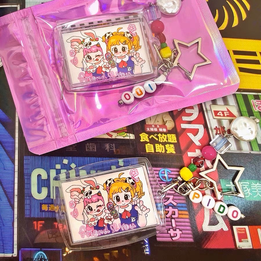 PIDO STORE 昭和卡通串珠鑰匙扣