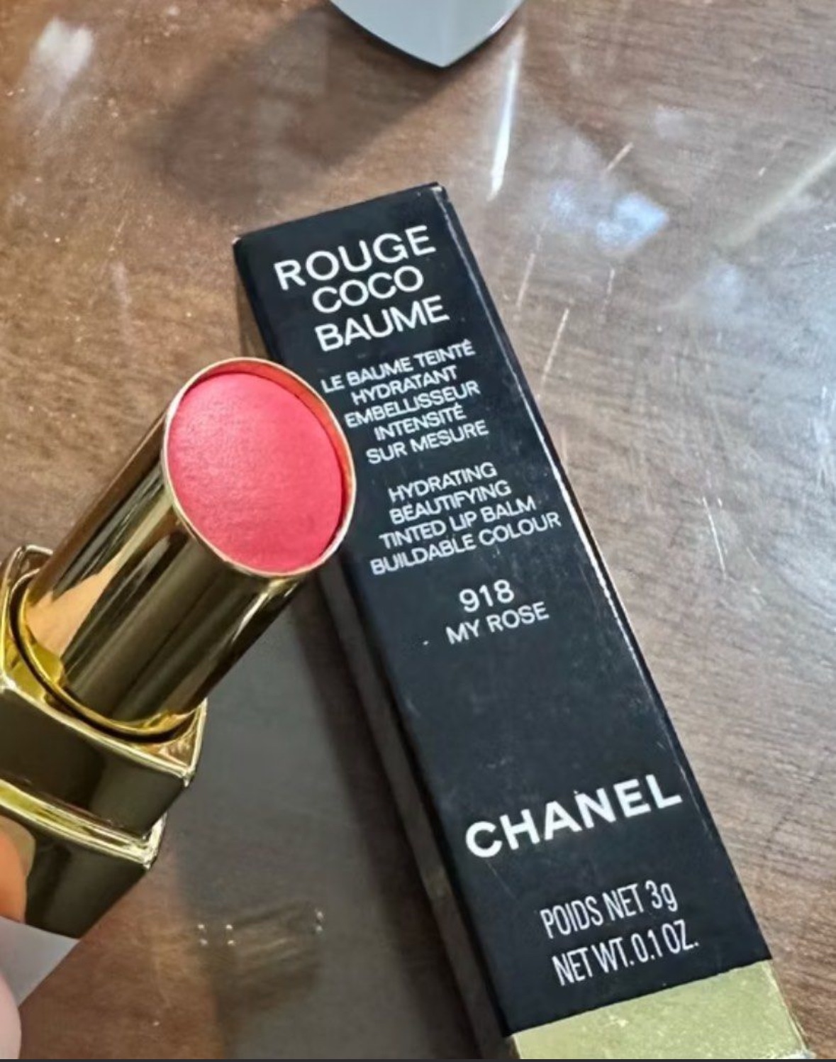 CHANEL 香奈兒 COCO持色潤唇膏  918蜜桃 口紅 唇膏 護唇膏