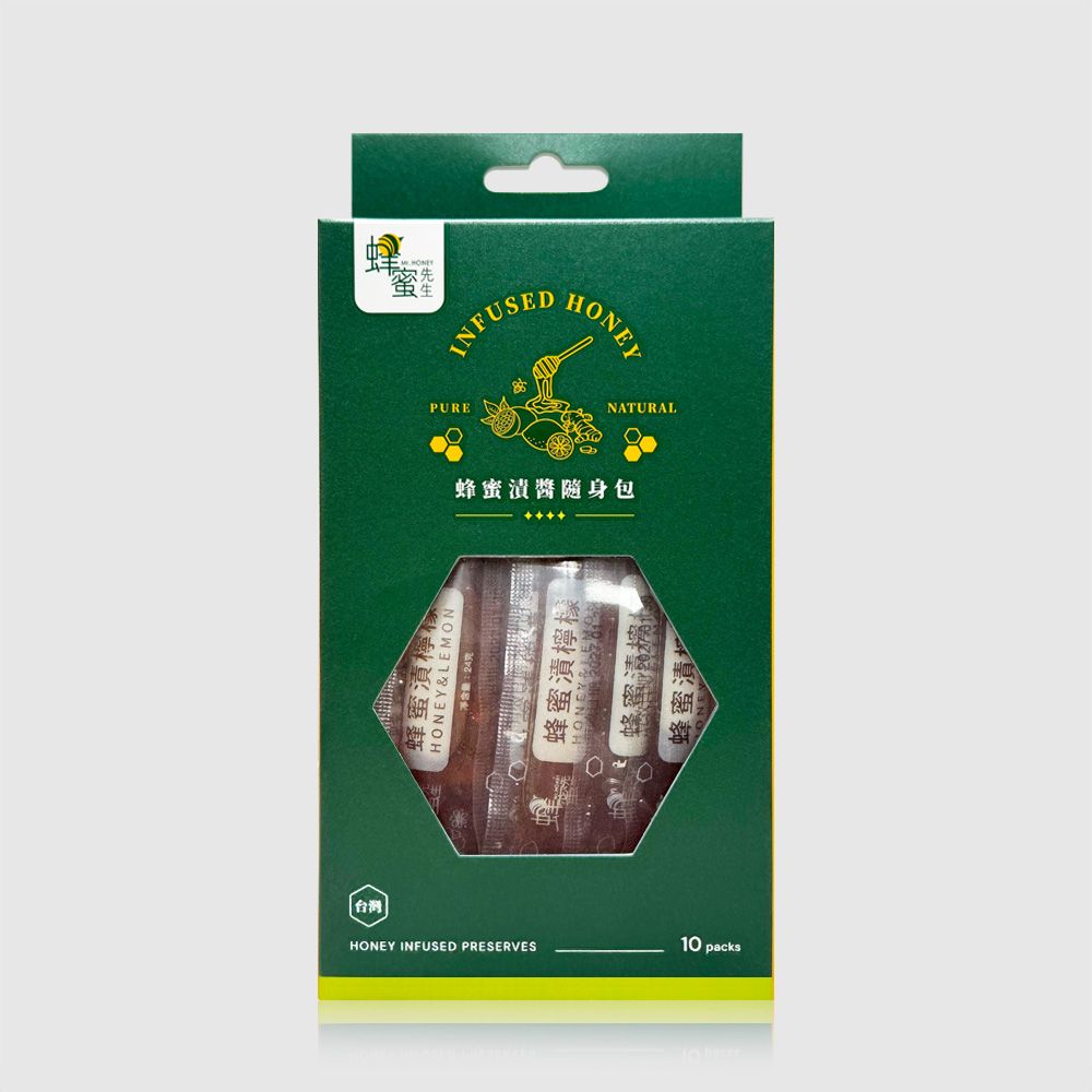 【蜂蜜先生】蜂蜜漬檸檬隨身包（24gX10條）