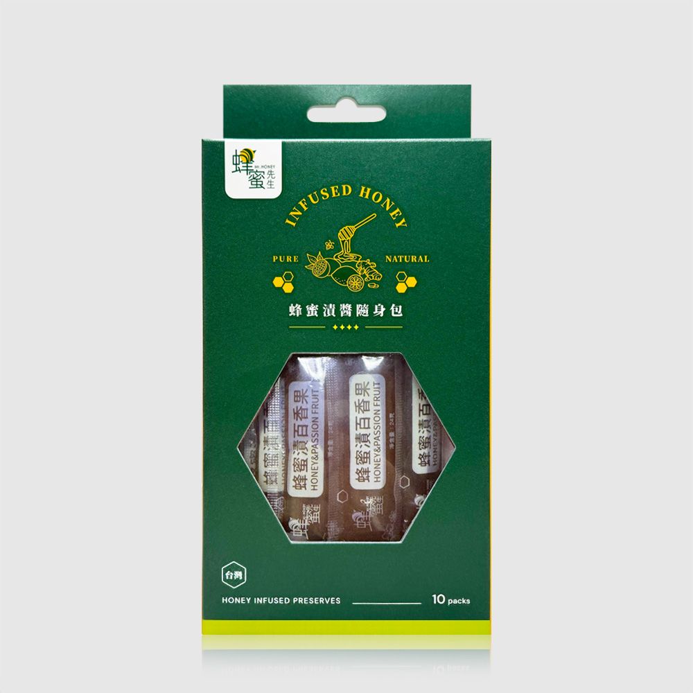 【蜂蜜先生】蜂蜜漬百香果隨身包（24gX10條）