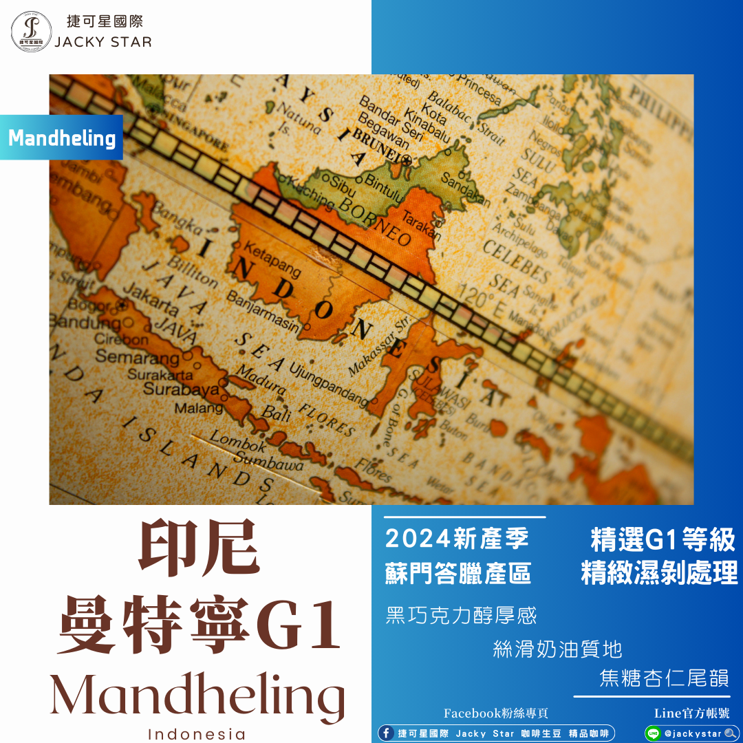 【印尼 曼特寧 G1】2024新產季批次  濕撥處理 黑巧克力、奶油、焦糖、杏仁