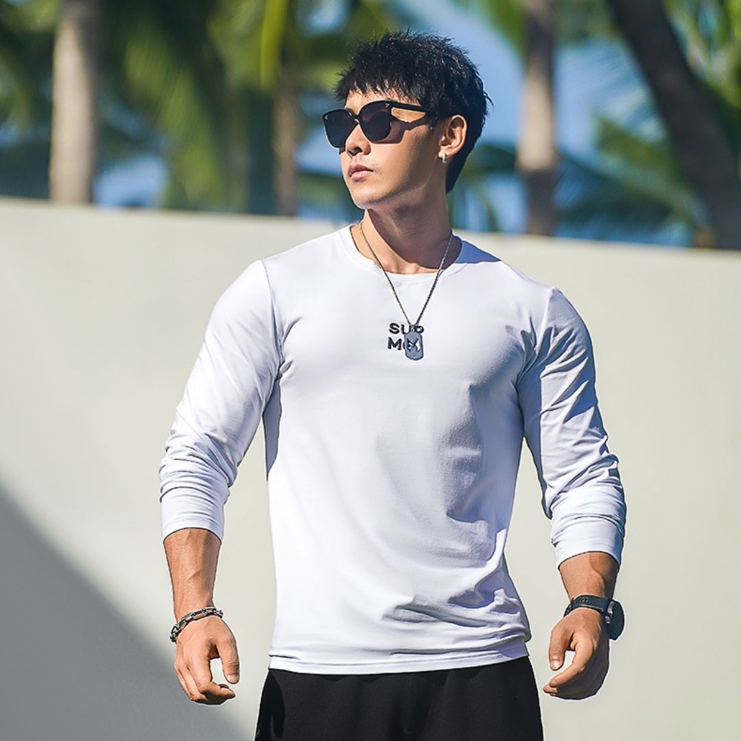 ONE＆FIT-MOEA SPORT 簡約SUPMO -T恤-白色