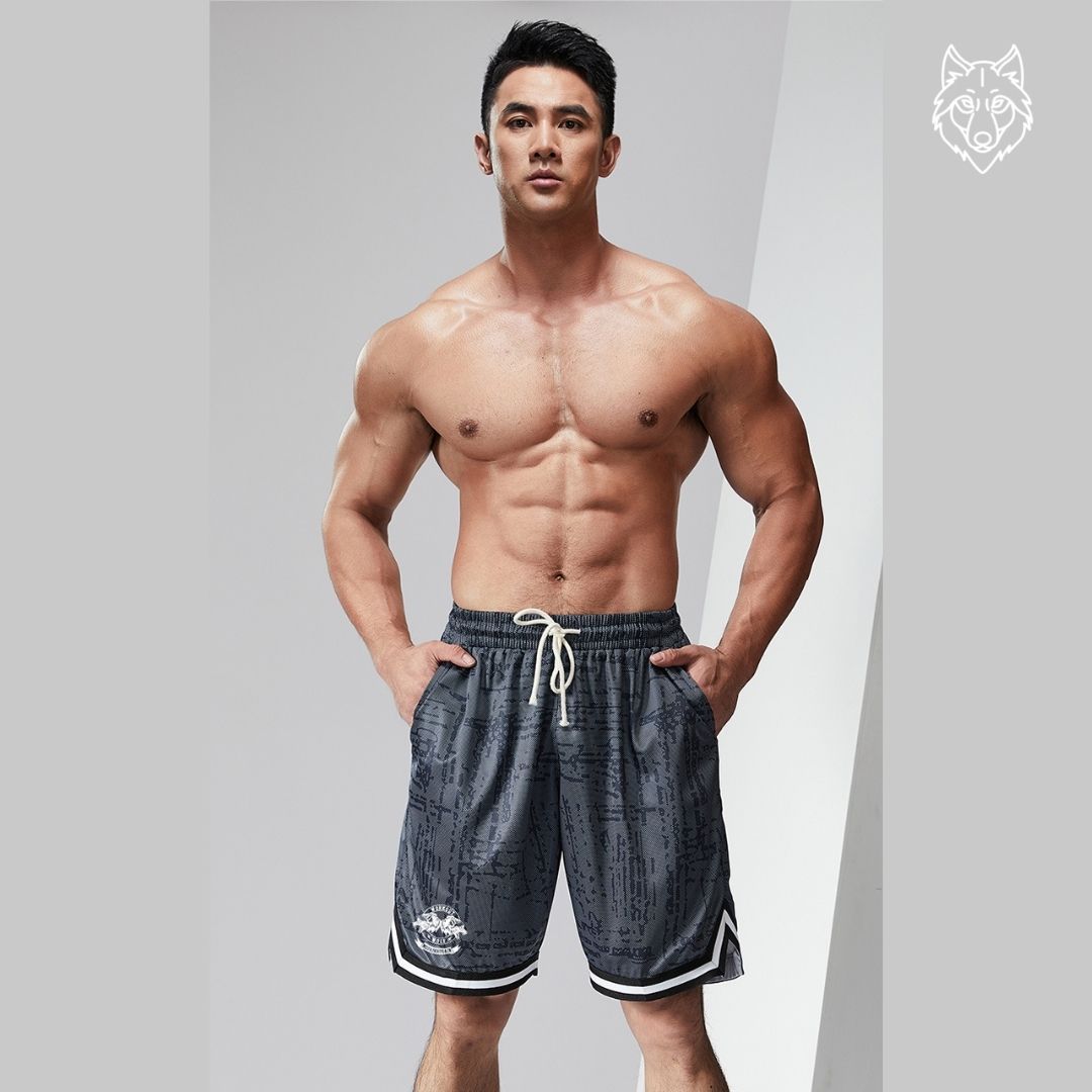 WOLF-運動五分褲 訓練短褲 休閒短褲 運動褲 籃球短褲