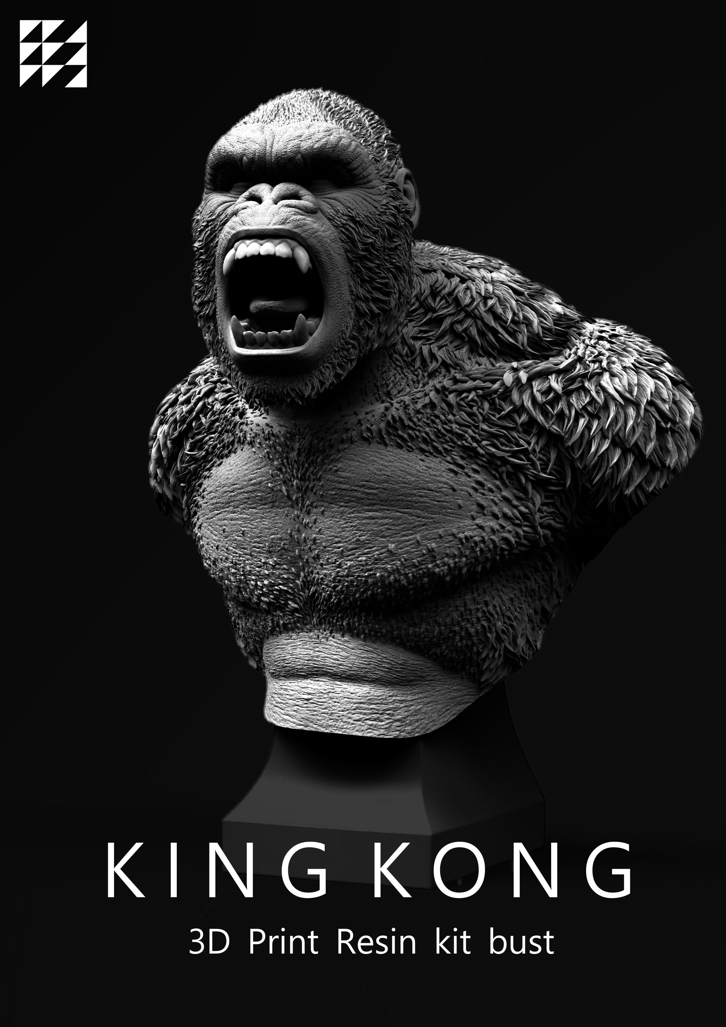 [GK]4吋 ， 8吋   2016傳奇金剛胸像 _列印件/白模