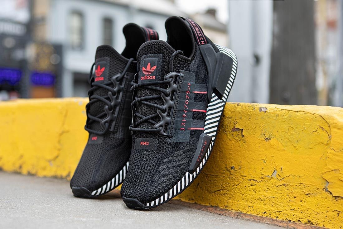 a d i d a s NMD R1 Dazzle Camo Black 黑紅 條紋 FY2104