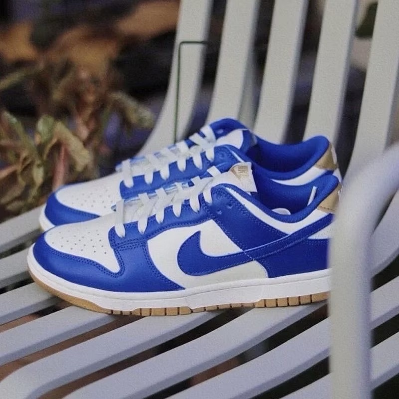NIKE DUNK LOW 白藍金 百搭 女鞋 顯白 寶藍 FB7173-141