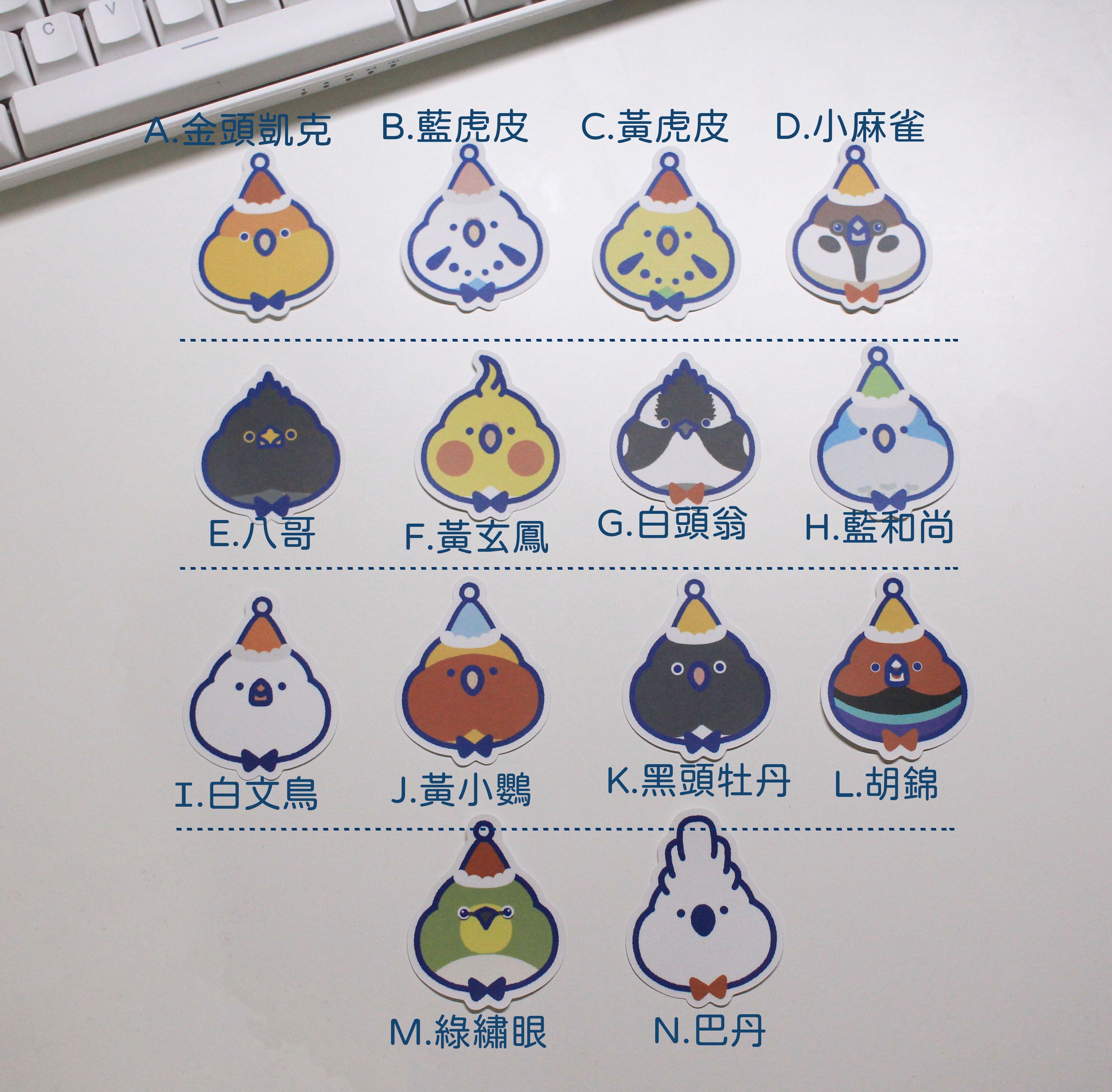派對鳥貼紙