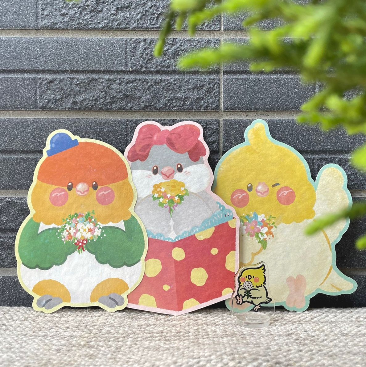 祝賀造型鳥鳥卡片│美術紙