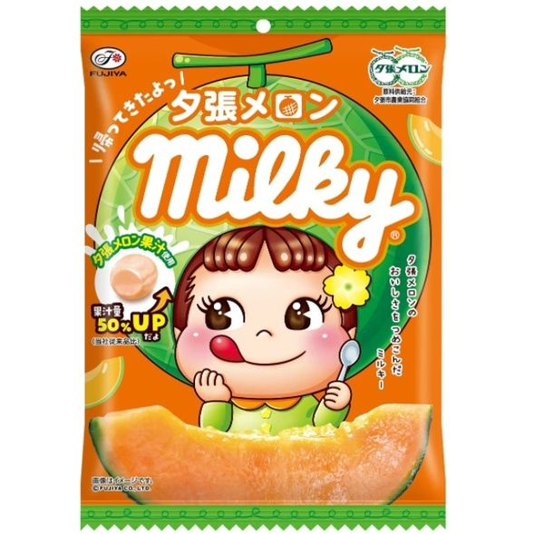 ✨日本FUJIYA不二家 Milky🍡🍭牛奶糖🥛哈密瓜風味🍈季節限定🍈夕張哈密瓜🎐