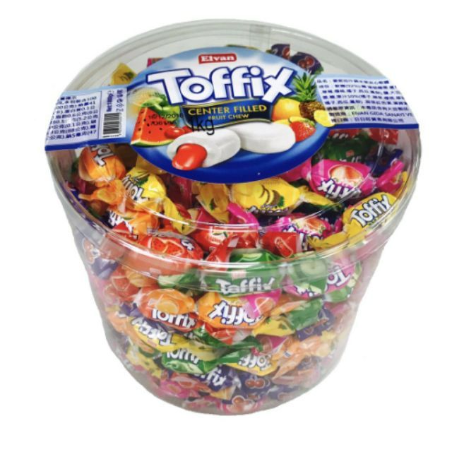 💦土耳其零嘴 Toffix 愛妮拉爆漿水果🍉🍊🍎🍍🍒🍓夾心軟糖🍬 1公斤 聚會慶生分享桶🥓年節必備🧨