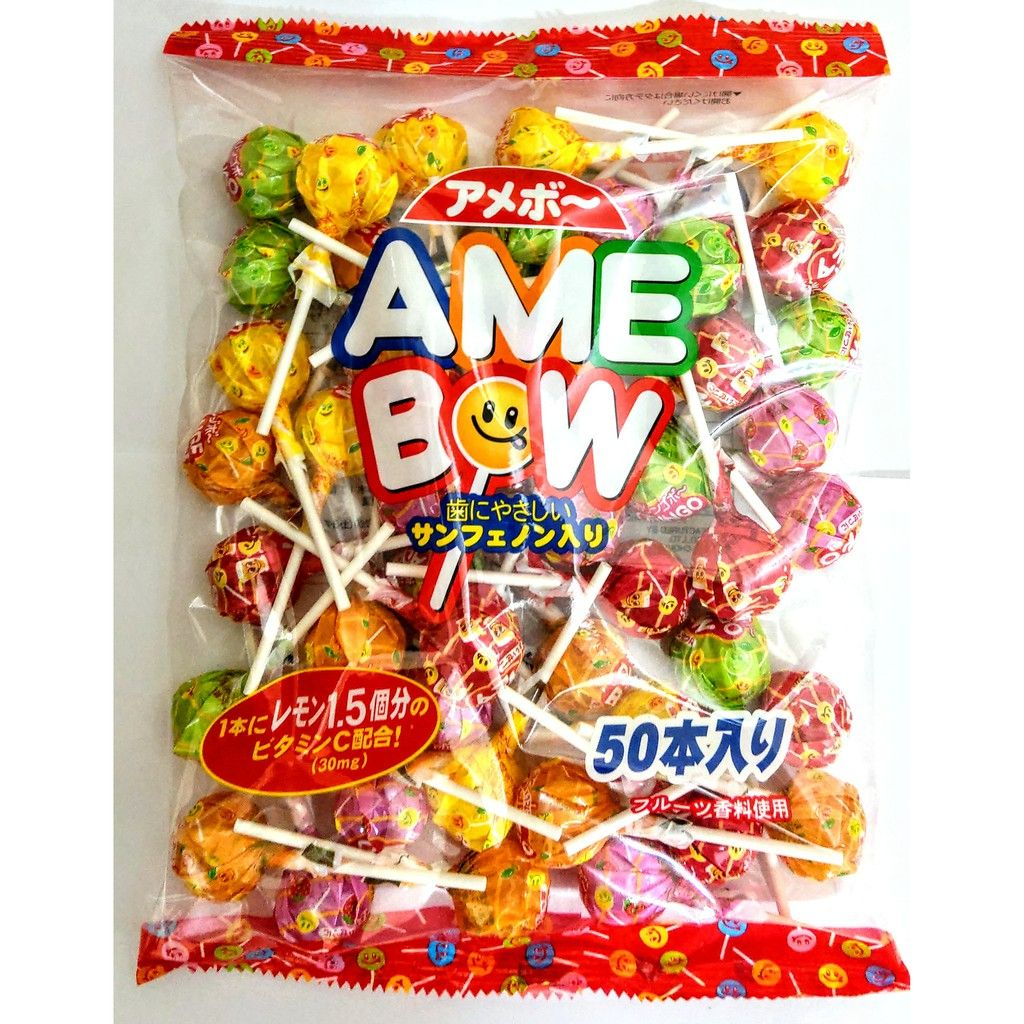 ⭐日本 立夢 50支棒棒糖🍭水果棒棒糖 AMEBOW 棒棒糖🍡 綜合水果棒棒糖🍬
