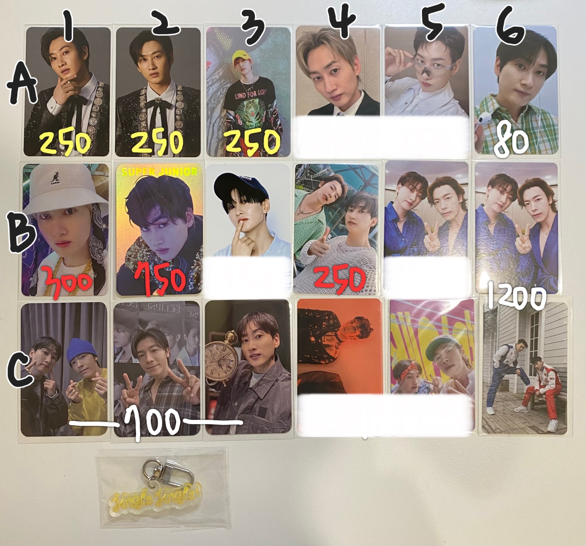 赫宰、赫海雙人、團卡（一張紅字須多帶$100以上白字）