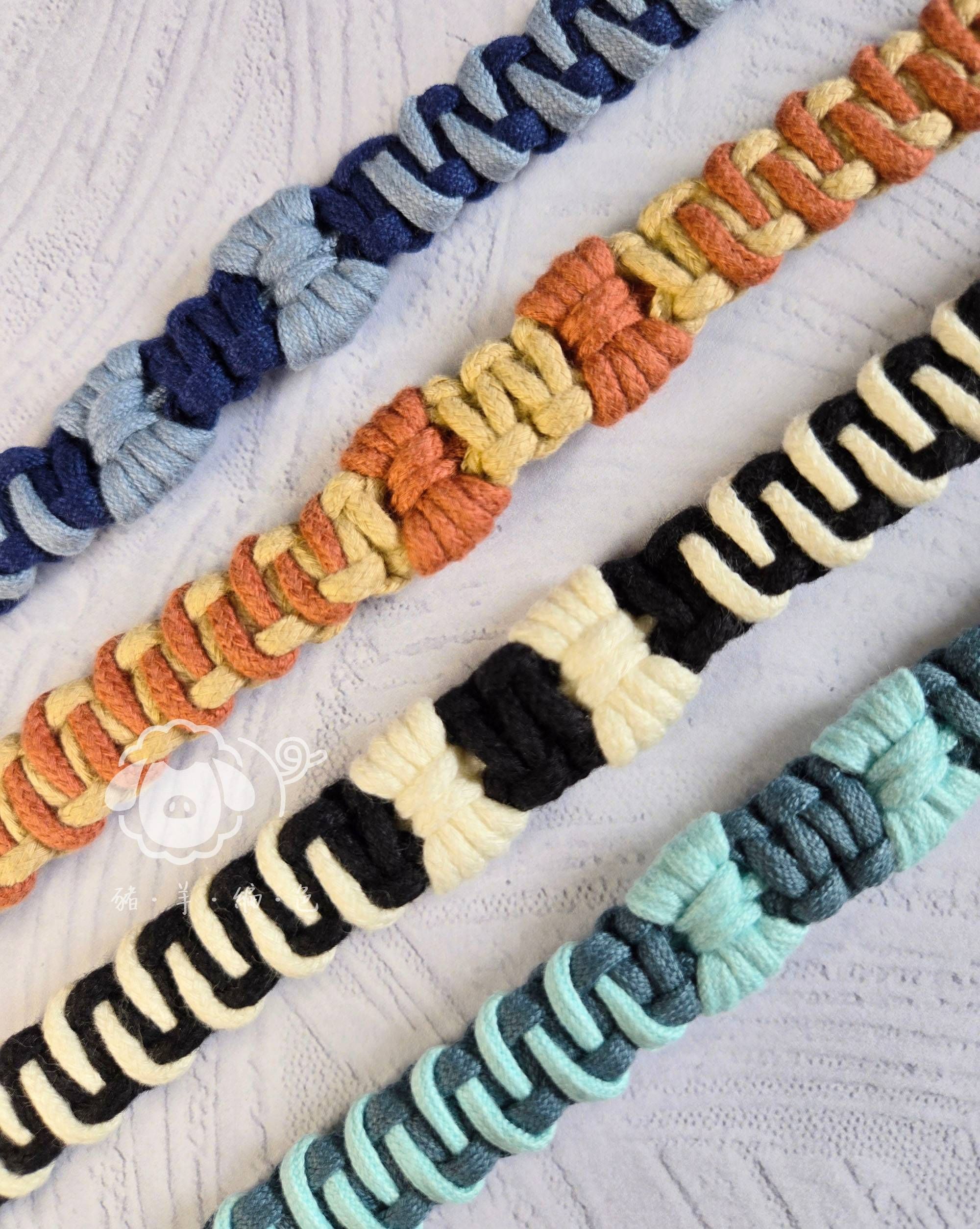 🐷豬羊編色🐑【環紋蝴蝶結腕繩】 鑰匙圈 手機 掛繩 macrame 編織 吊飾 掛手腕 客製 純手作