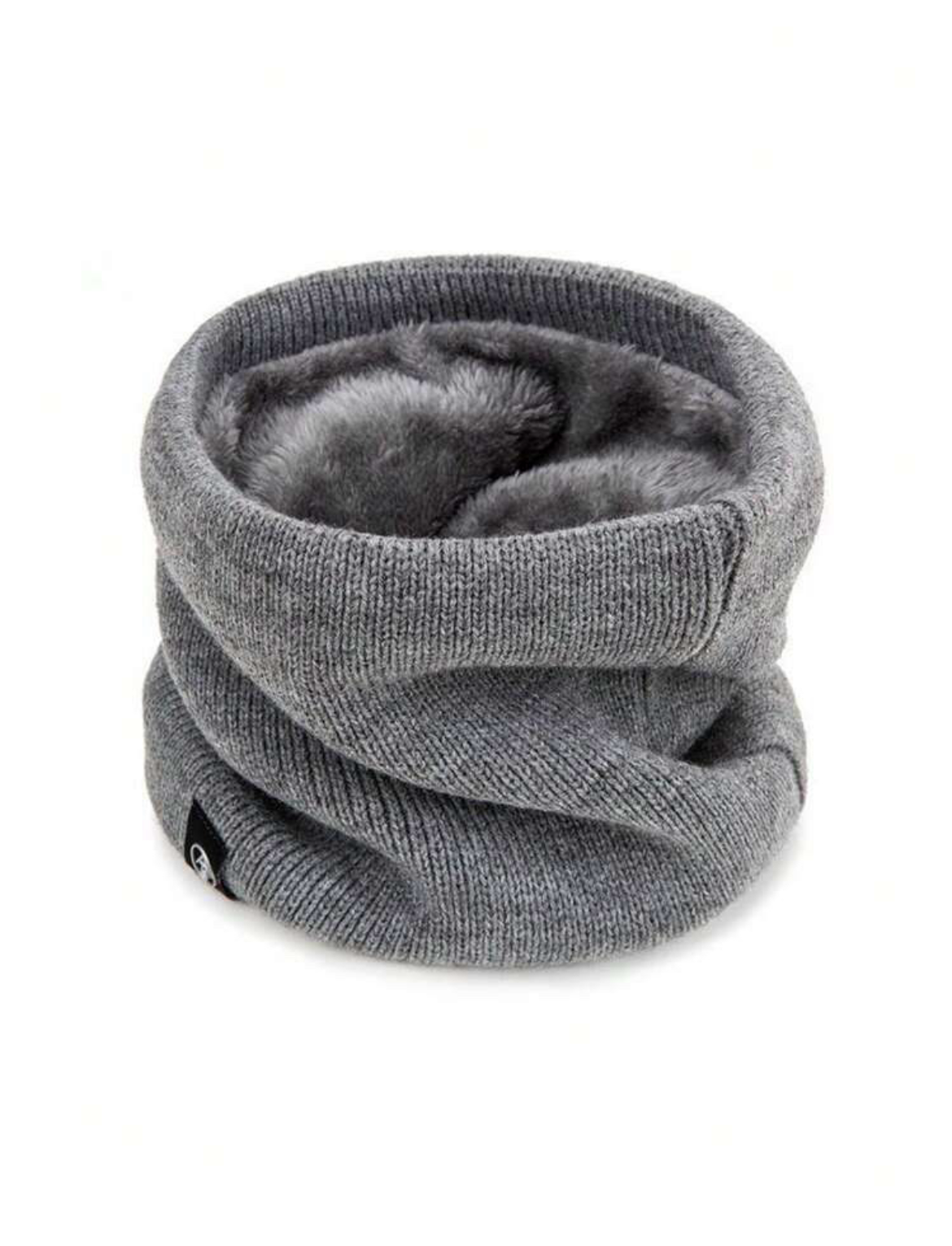 1條冬季圍巾，男女通用保暖絨布質地加厚，可用作騎行面罩或針織假領圍頸保護