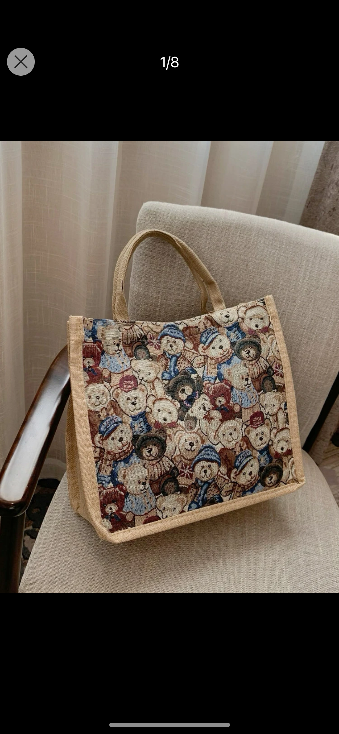 卡通圖案手提托特包