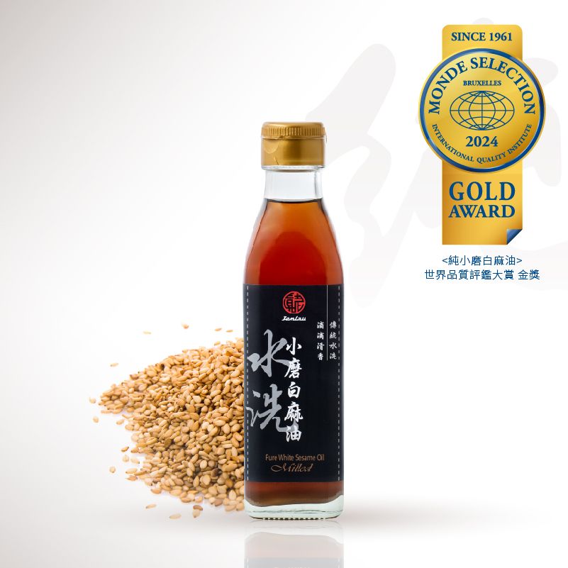 【真老麻油】 純小磨白麻油 200ml/一入