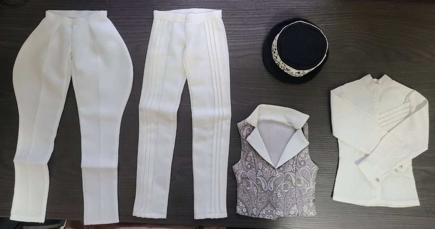 [上流社會 Odd] 歐風 白襯衫、白褲子、馬褲、背心、帽子（5點）