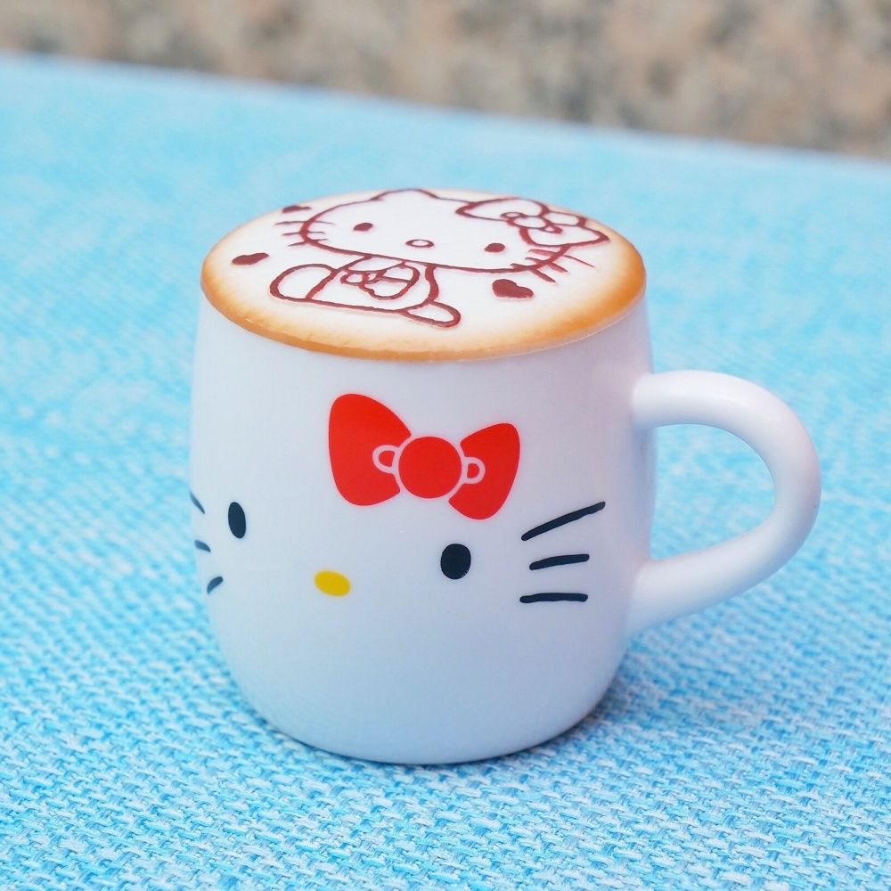 食玩 Hello Kitty 拉花馬克杯 悠遊卡