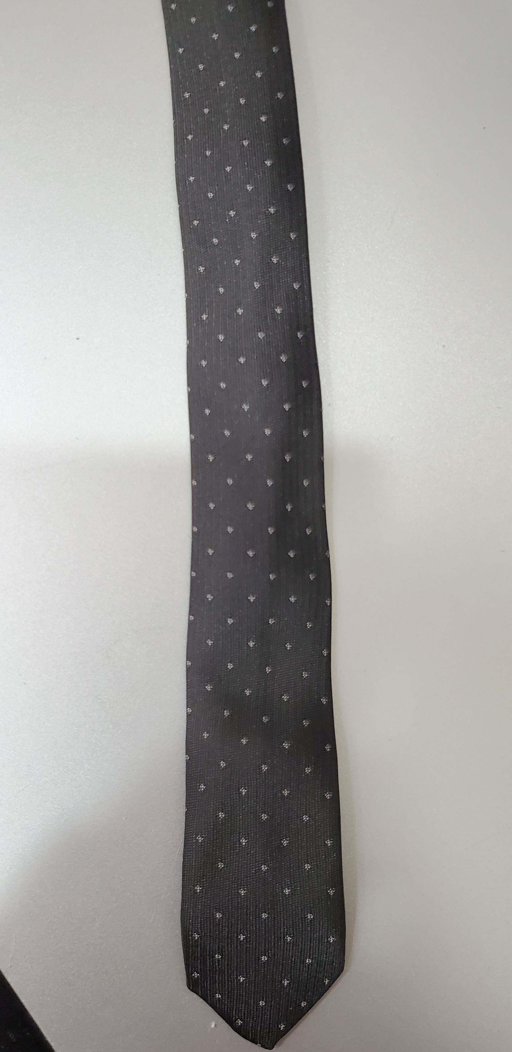 [Tata] 3分 深藍色圓點領帶