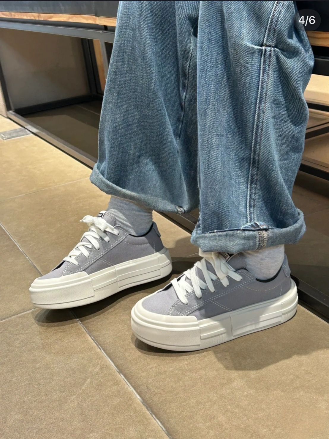 CONVERSE ALL STAR CRUISE UU鞋 低筒 厚底 增高 解構 奶油底 淺灰 男女鞋 A12317C