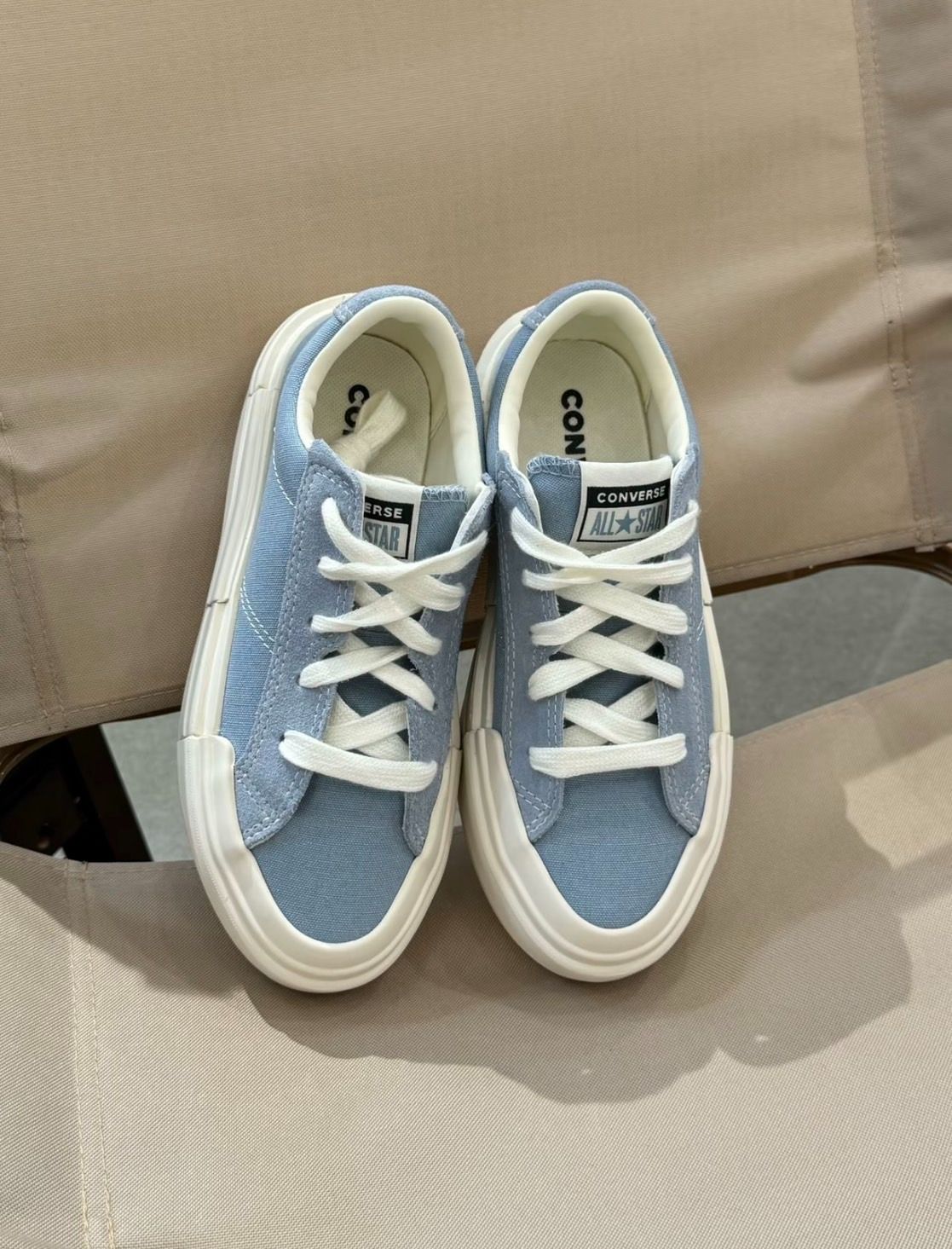 CONVERSE ALL STAR CRUISE UU鞋 低筒 厚底 增高 解構 奶油底 寶寶藍 男女鞋 A12316C
