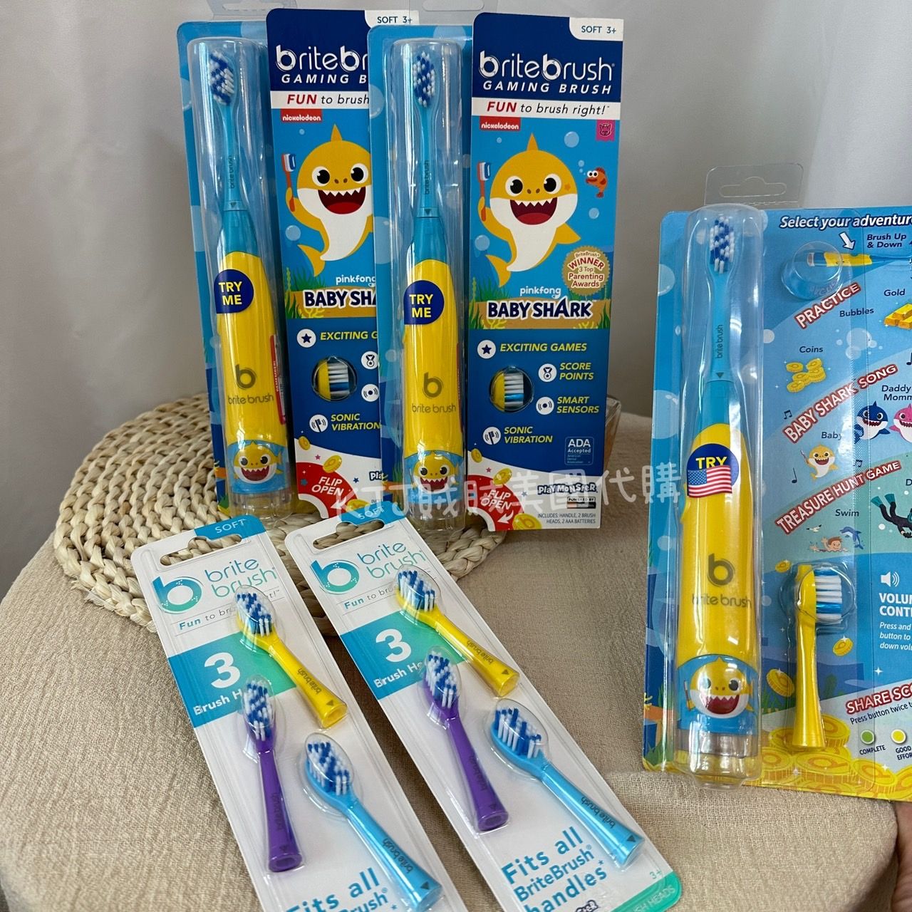 【Baby shark】兒童 音樂 電動 刷牙 牙刷 / 補充刷頭 兒童節 禮物🎵