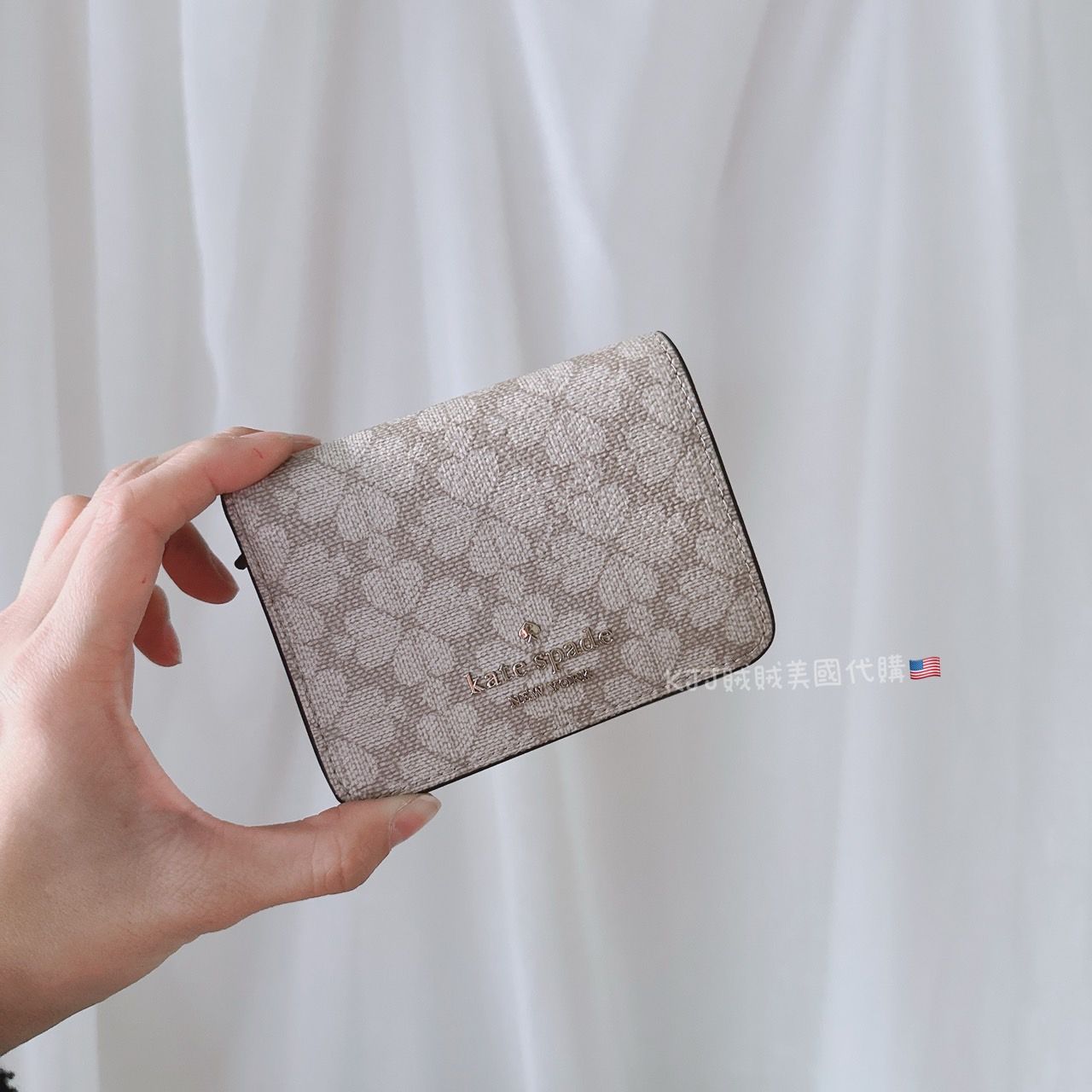 【Kate spade】KS 防刮 幸運草 中夾 / 兩折 短夾 皮夾 包包