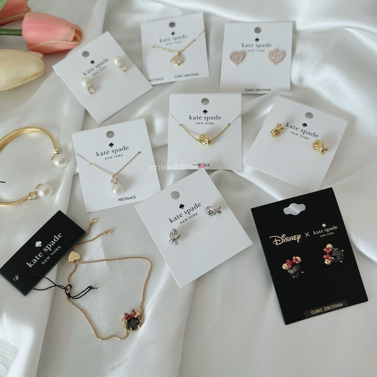 【Kate spade】經典 米妮 珍珠 黑桃 桃心 扭結 垂墜款 耳環 項鍊 手鍊