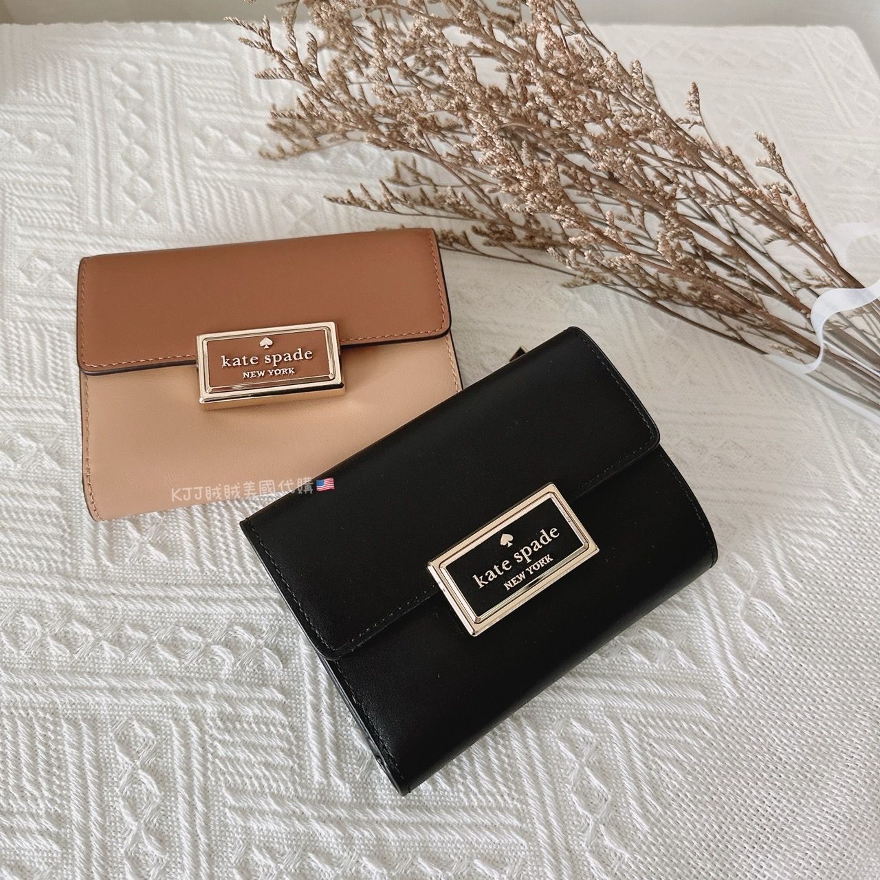 【Kate spade】鐵牌 中夾 皮夾 /防刮 拉鍊 長夾 皮夾 包包