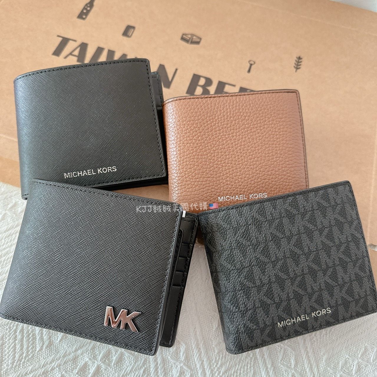 【MICHAEL KORS】MK 男生 防刮  附證件夾/零錢袋 短夾 皮夾 包包