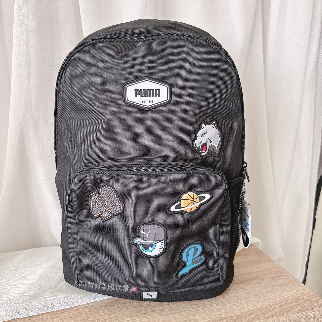 【PUMA】Patch 貼布後 背包 黑色