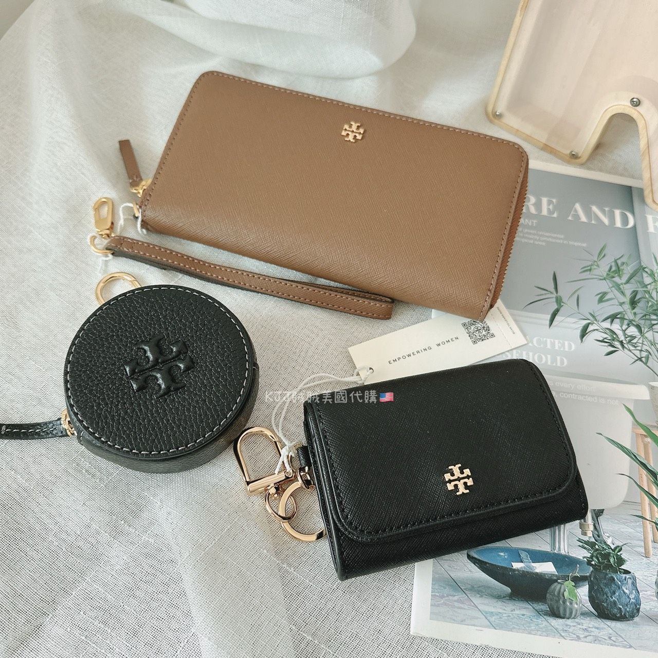 【Tory Burch】TB 防刮/亮片/荔枝皮 零錢包/中夾/長夾/手腕包