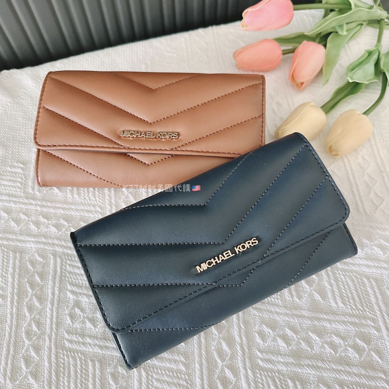 【MICHAEL KORS】山形紋 長夾 皮夾