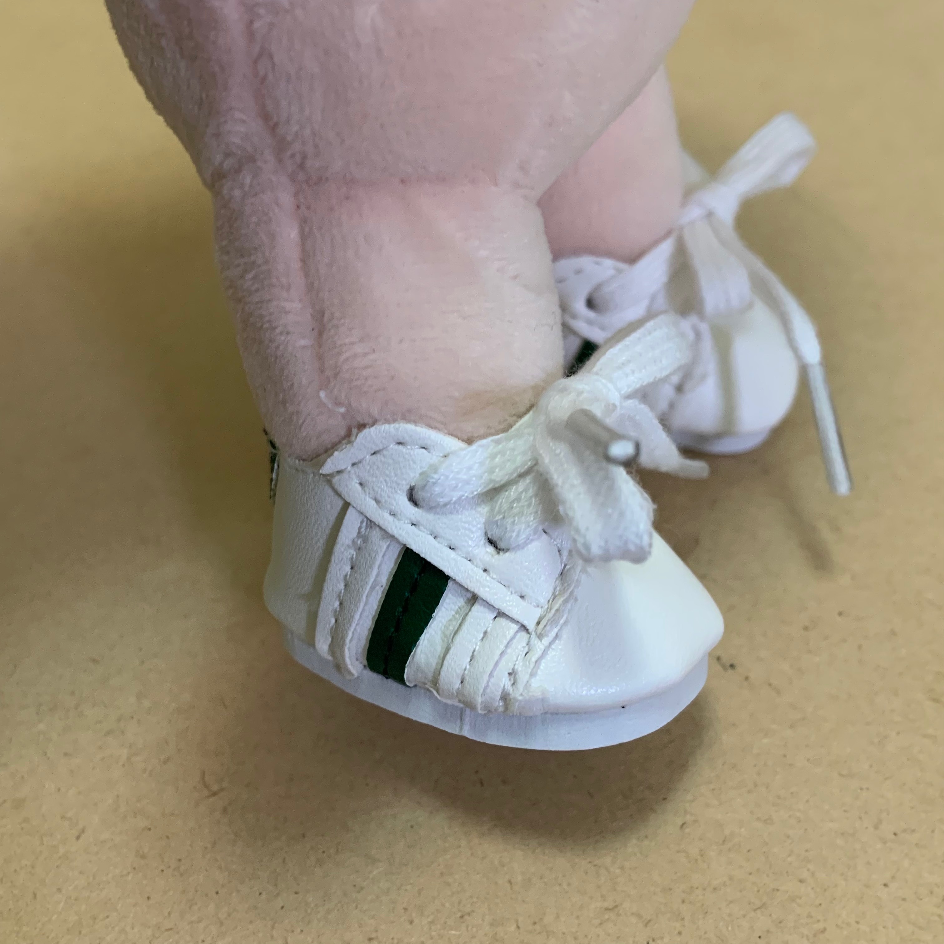 20cm 迷你運動綠色線條球鞋