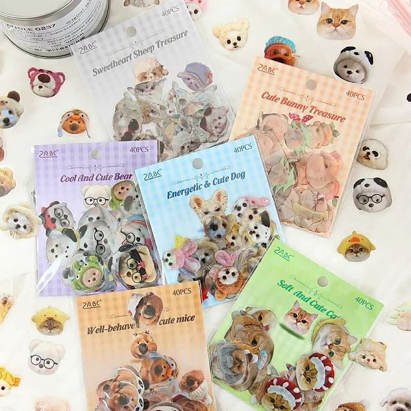 動物貼紙💕豆豆本