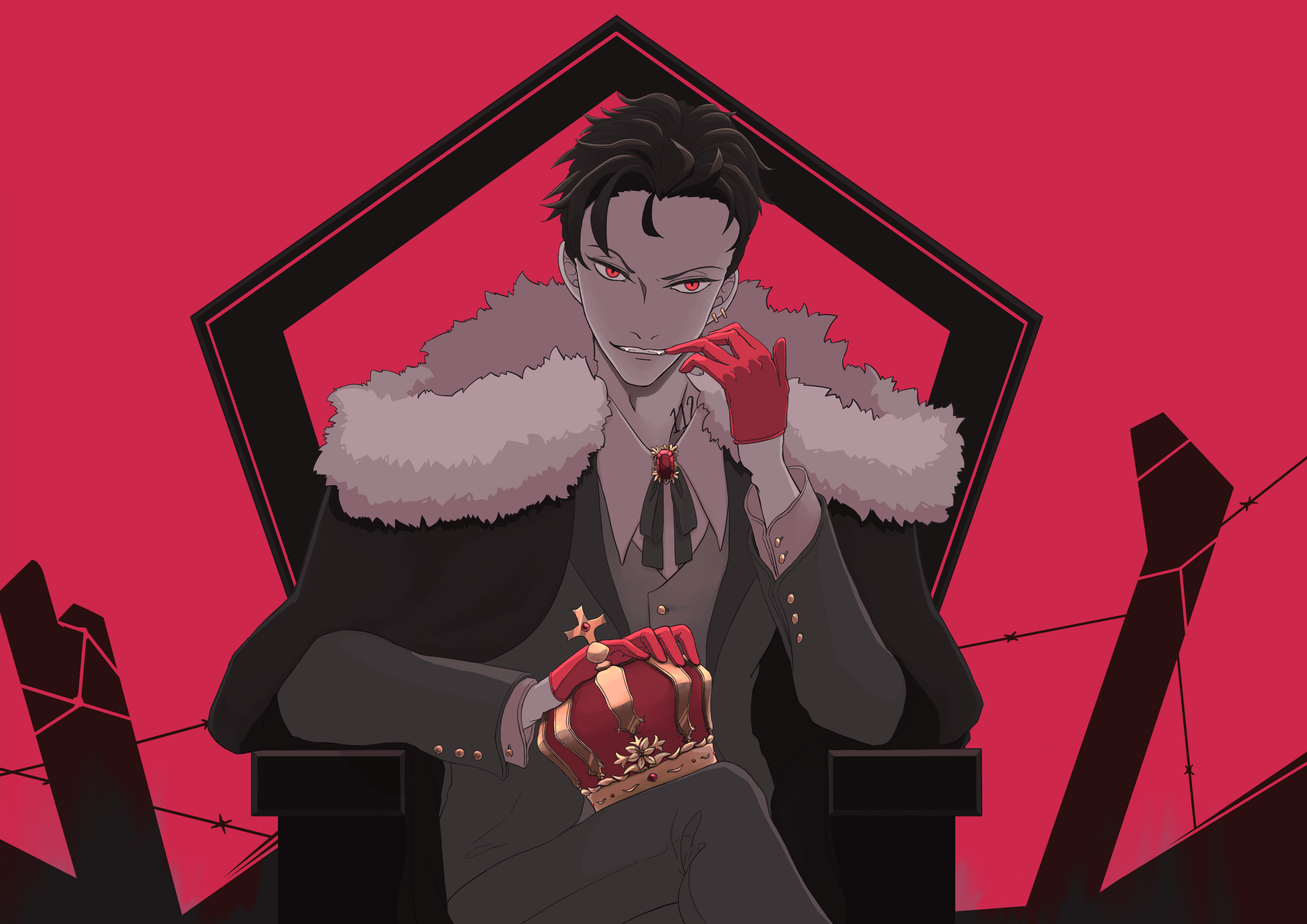 台v「天堂密室」KING歌曲同人A6明信片