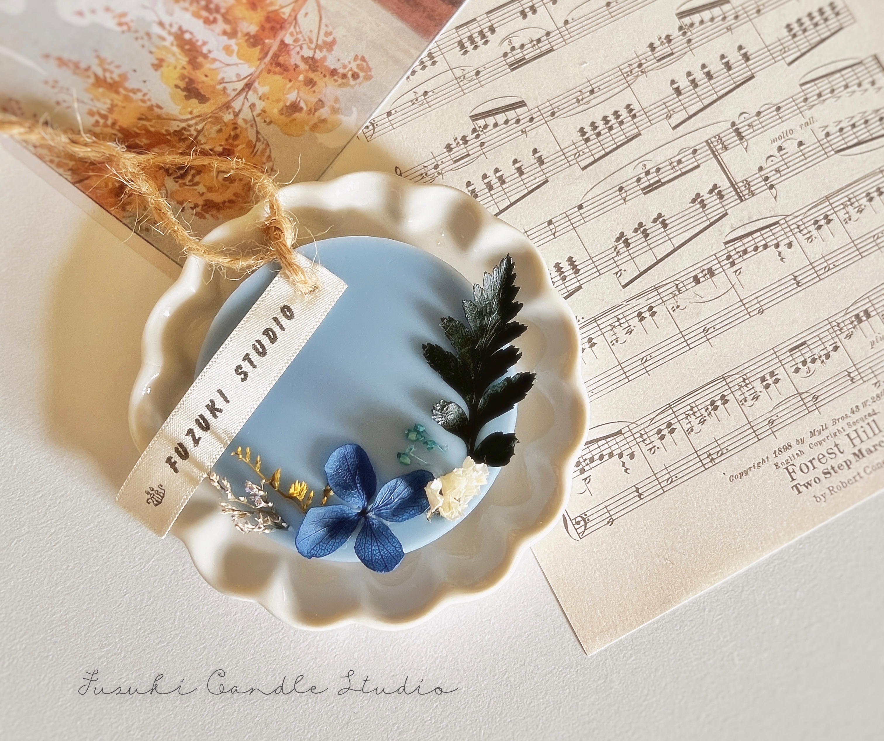 乾燥花裝飾香氛蠟牌